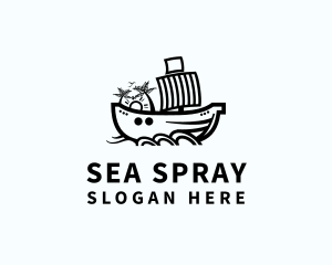 Ship Sailing Boat logo design