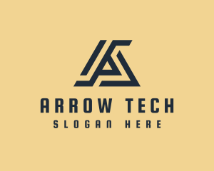 Modern Tech Letter A logo design