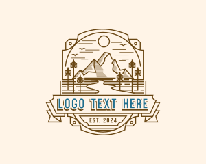 Tree - Mountain Travel Adventure logo design
