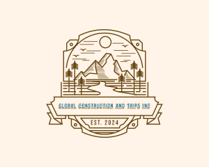 Trip - Mountain Travel Adventure logo design