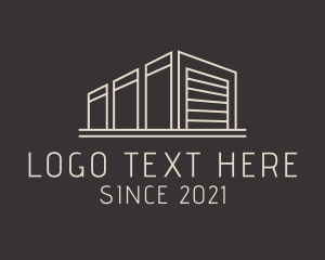 Shipping Container - Container Delivery Facility logo design
