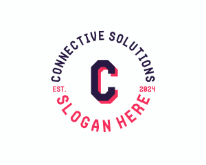 Associate - Modern Cyber Bichrome logo design