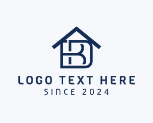 Real Estate - House Construction Letter BD logo design