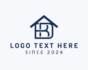 Subdivision - House Construction Letter BD logo design