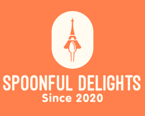 Eiffel Tower Food Cuisine  logo design