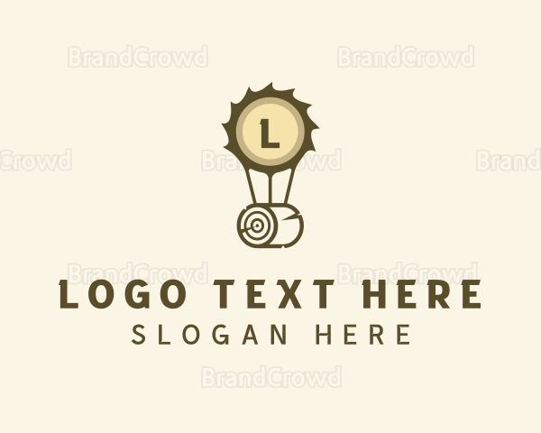 Lumber Log Woodwork Logo