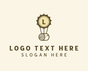 Brown Circle - Lumber Log Woodwork logo design