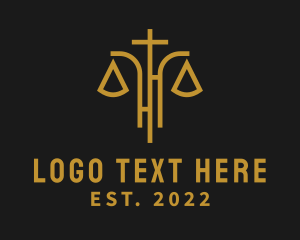 Letter Rr - Justice Legal Scale logo design