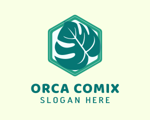Hexagon Ornamental Plant Logo