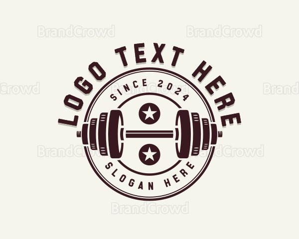 Bodybuilding Weights Training Logo