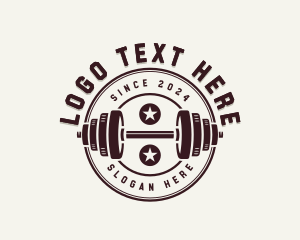 Bodybuilding Weights Training Logo