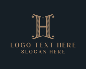 Boutique - Tailoring Stylist Boutique Letter H logo design