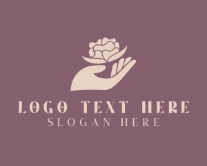 Flower Arrangement - Hand Flower Spa logo design