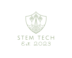 Stem - Forest Conservation Shield logo design