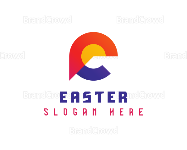 Modern Colorful Letter E Logo