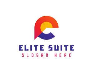 Modern Colorful Letter E logo design