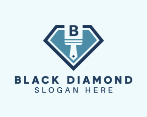 Diamond Paint Brush logo design