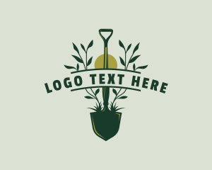 Gardening - Shovel Planting Landscaping logo design