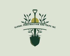 Shovel Planting Landscaping Logo