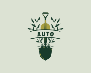 Planting - Shovel Planting Landscaping logo design