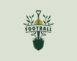Badge - Shovel Planting Landscaping logo design