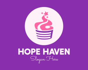 Pastry Shop - Stars Sweet Cupcake logo design