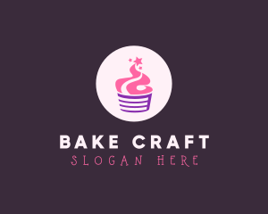 Stars Sweet Cupcake  logo design