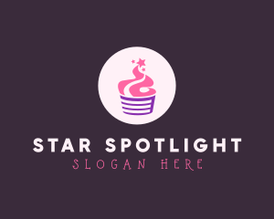 Stars Sweet Cupcake  logo design