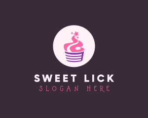 Stars Sweet Cupcake  logo design