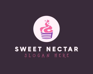 Stars Sweet Cupcake  logo design