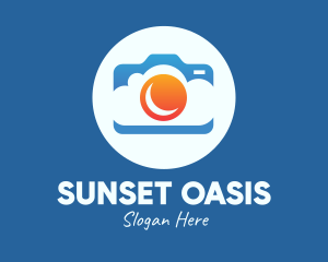 Cloud Sunset Camera logo design