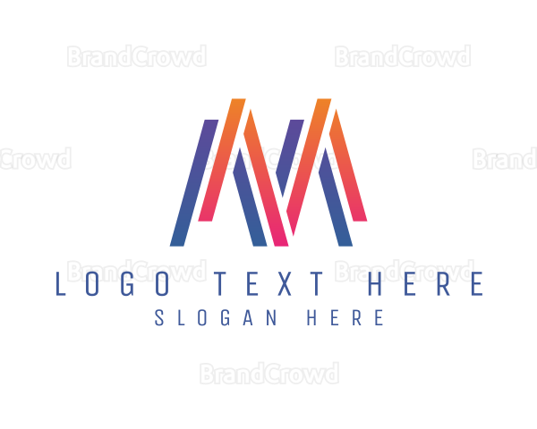 Modern Gradient Letter M Logo