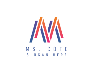 Modern Gradient Letter M logo design