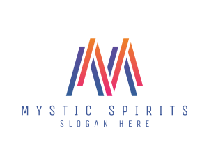 Modern Gradient Letter M logo design