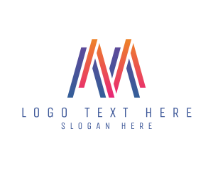 Telecommunication - Modern Gradient Letter M logo design