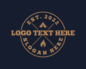 Hip - Tent Camping Tour logo design