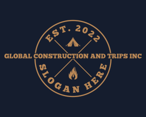 Tent Camping Tour logo design