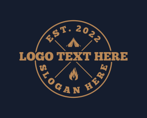Exploration - Tent Camping Tour logo design