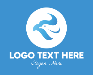 Animal - Blue Dove Bird logo design