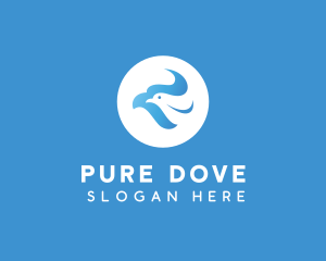 Blue Dove Bird logo design