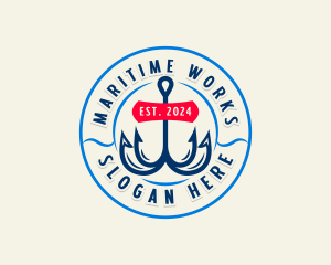 Fishing Hook Seafood logo design