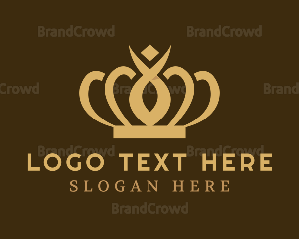 Gold Expensive Crown Logo