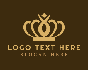 Glam - Gold Expensive Crown logo design