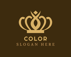 Upscale - Gold Expensive Crown logo design