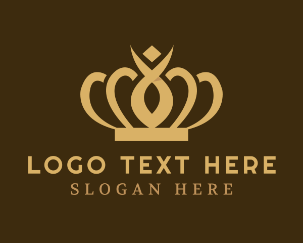 High End - Gold Expensive Crown logo design