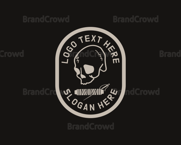 Retro Skull Thread Apparel Logo