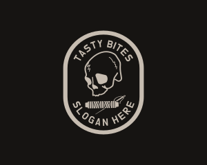 Skull - Retro Skull Thread Apparel logo design