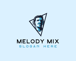 Album - Male DJ Headphones logo design