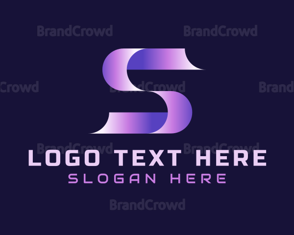 Ribbon Gradient Software Letter S Logo