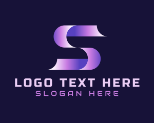 Professional - Ribbon Gradient Software Letter S logo design